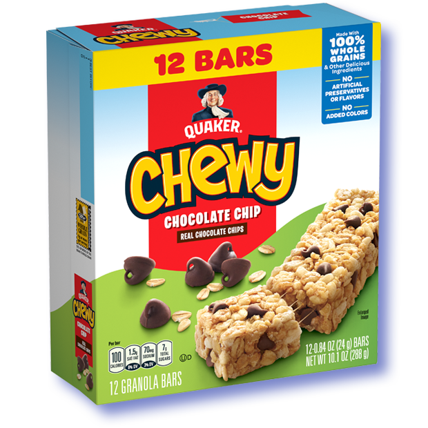 Bag of Quaker Chewy Chocolate Chip Granola Bars